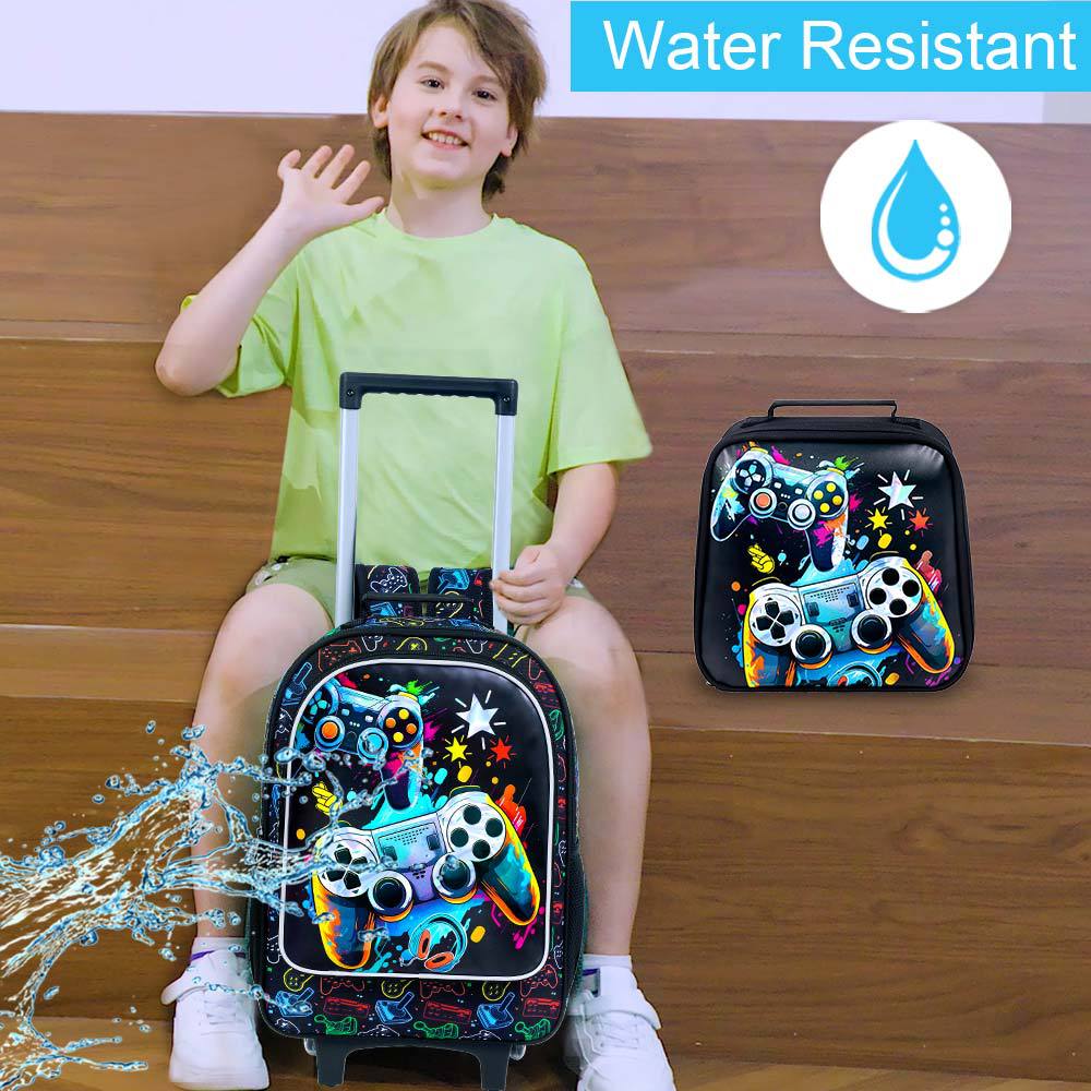 Foreign Trade Kidsren's Backpack in Stock 2025 New Student School Bag Three-Piece Set Multi-Functional School Bag Boy Student Bag