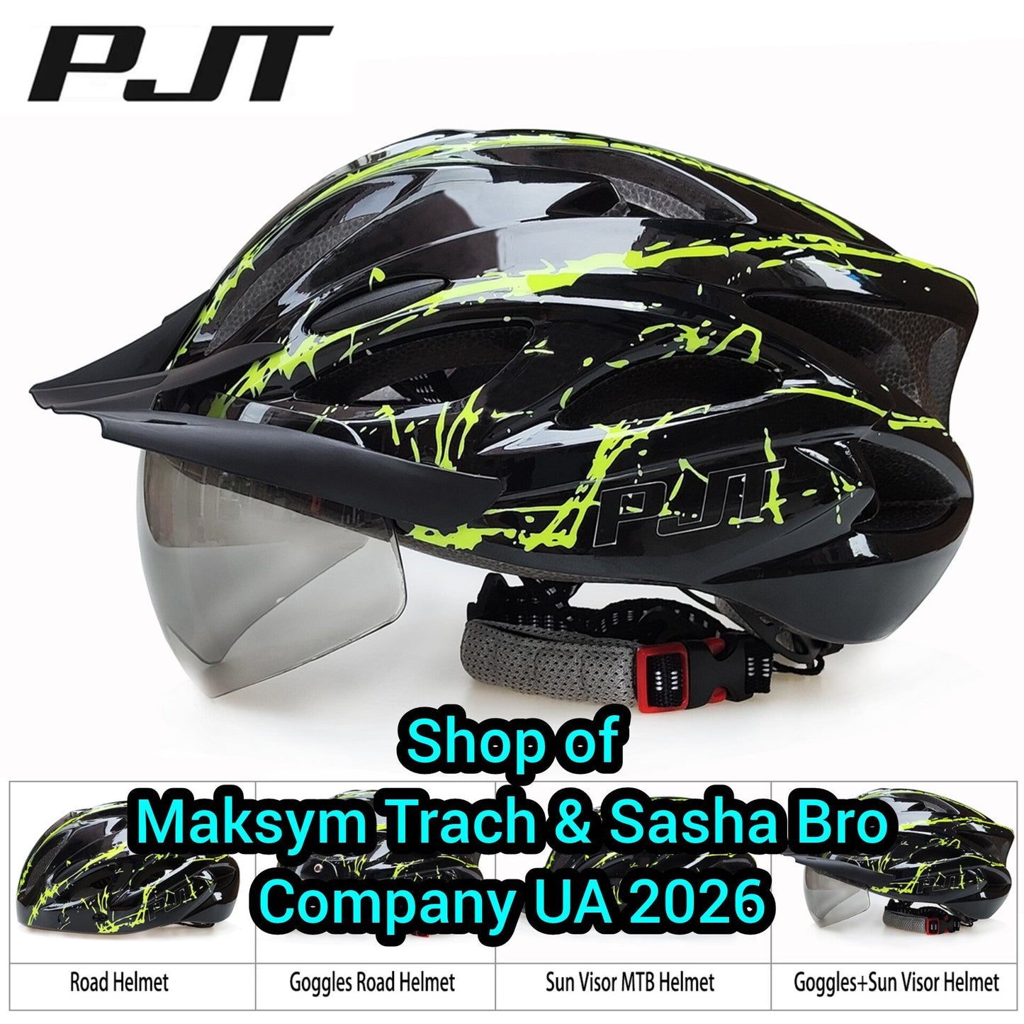 🔥PJT 4-in-1 Lightweight Cycling Helmet 18 Breathable Holes!